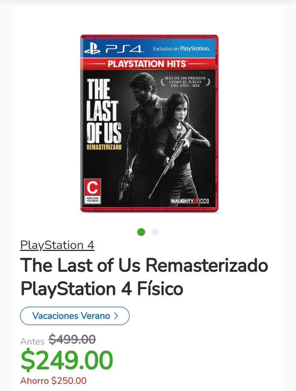 Despensa Bodega Aurrera: The Last of Us Remasterizado PlayStation 4 Físico -