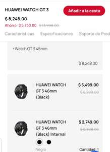 Huawei: 2 Huawei Watch GT 3 46 mm ($4124 c/u)