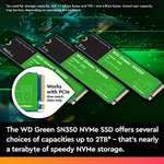 Amazon: Western Digital Unidad SSD M.2 WD SN350 1TB WDS100T3G0C Green PCIE NVME