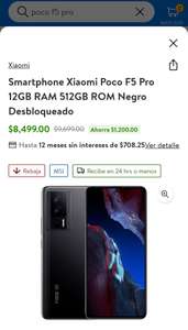 Walmart: Xiaomi Poco F5 Pro 12GB RAM 512GB ROM Negro Desbloqueado