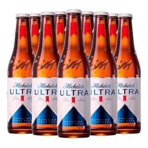 Amazon: Cerveza Michelob Ultra 24 Botellas de 355ml, 95 Calorías por envase, Cerveza Lager Premium