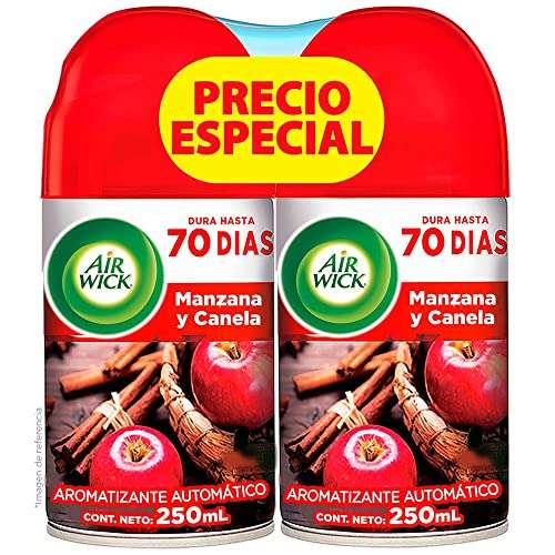 Amazon: Air Wick Freshmatic Refill Manzana Canela 2 Pack Refill 250 ml c/u | Envío gratis con Prime