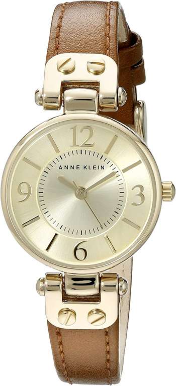 Amazon: Anne Klein Women's Leather Strap Watch