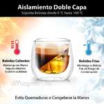 Amazon: AGMALIFE Vasos de Cristal de Doble Pared de 80 ml , Vidrio Térmico Doble Fondo. Set de 4 Piezas, Tamaño Ideal Para Espresso