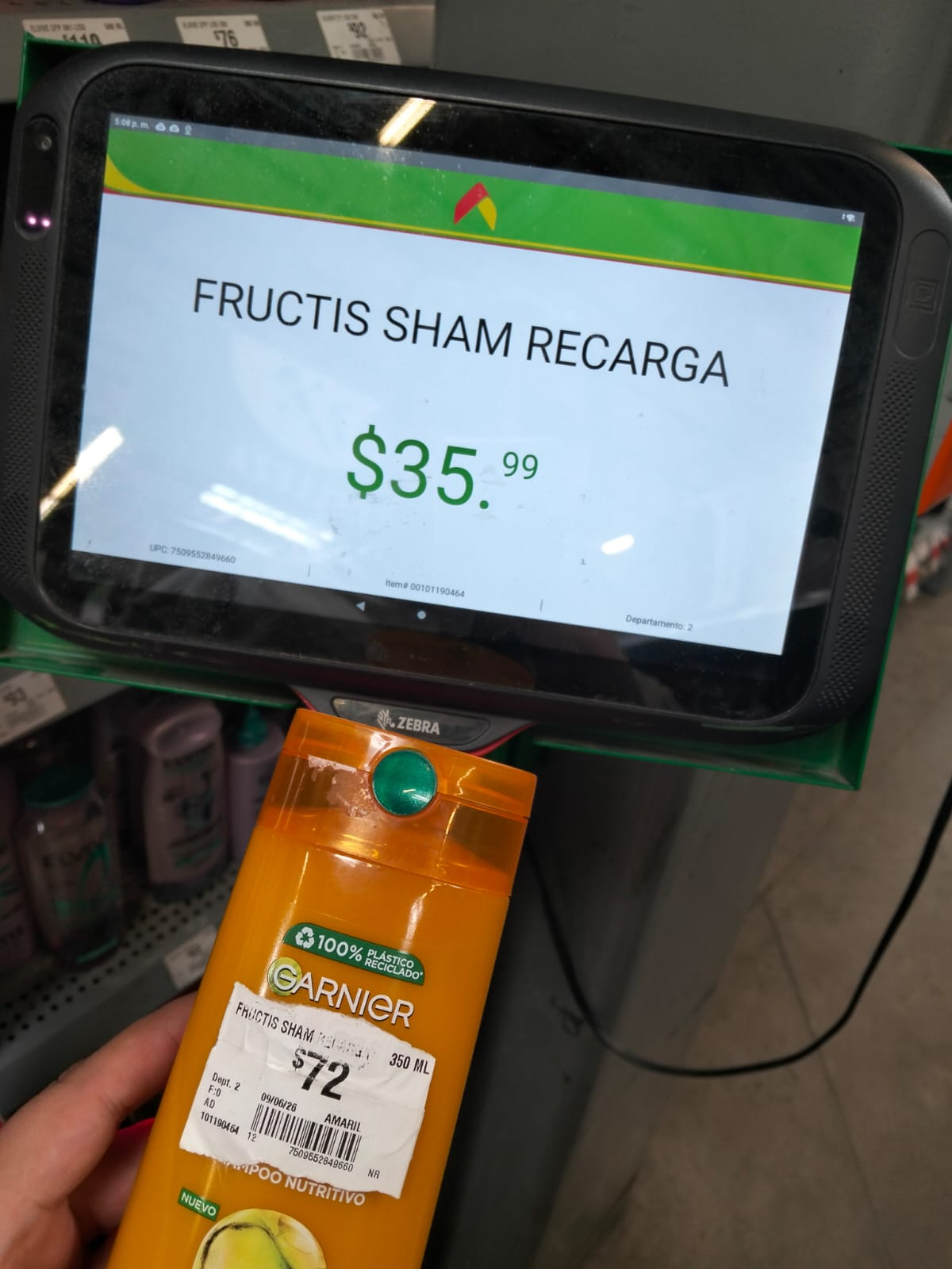 Bodega Aurrera: Shampoo garnier fructis 350ml
