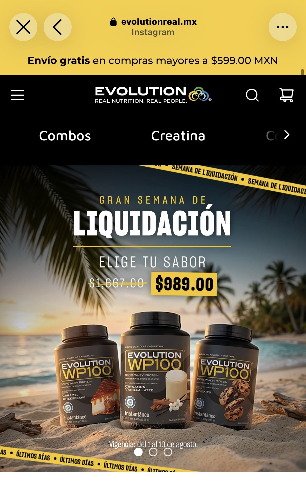Evolution Real: Proteína WP100 1,400 gramos