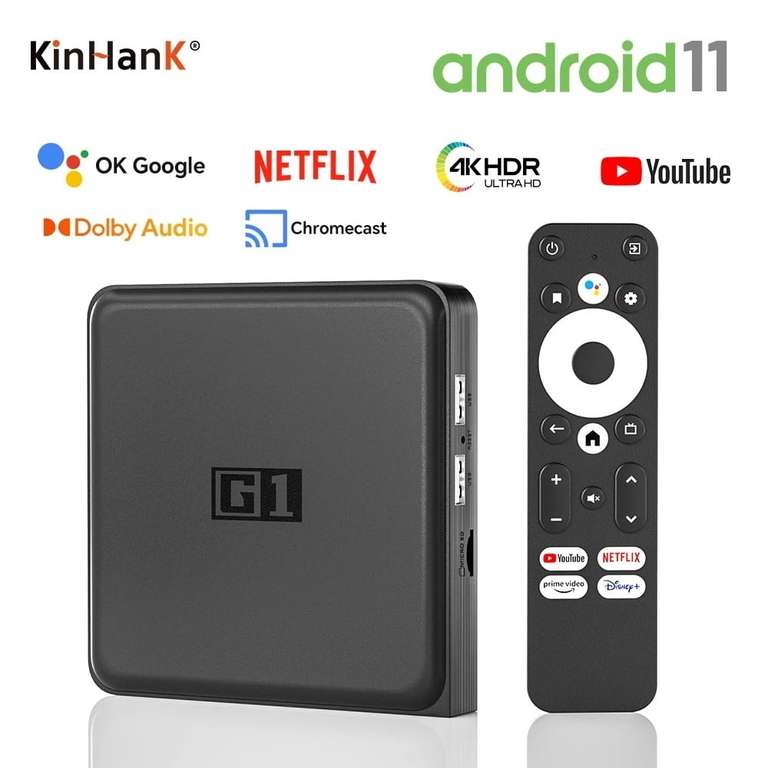 Aliexpress: TV - BOX KingAnk G1 4GB RAM 32 Almacenamiento Certrificaciones y Amlogic S905X4