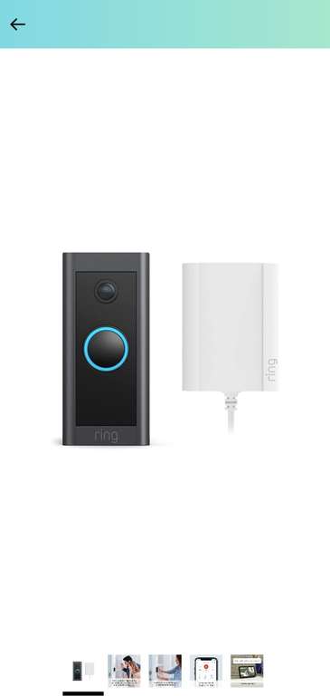 Amazon: Ring Video Doorbell Wired. Timbre funcional con Alexa
