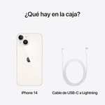Amazon: Apple iPhone 14, 256GB, Blanco Estelar (Reacondicionado excelente)