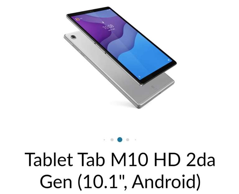 Lenovo: Tablet Tab M10 HD 2da Gen (10.1", Android) (pago con transferencia)