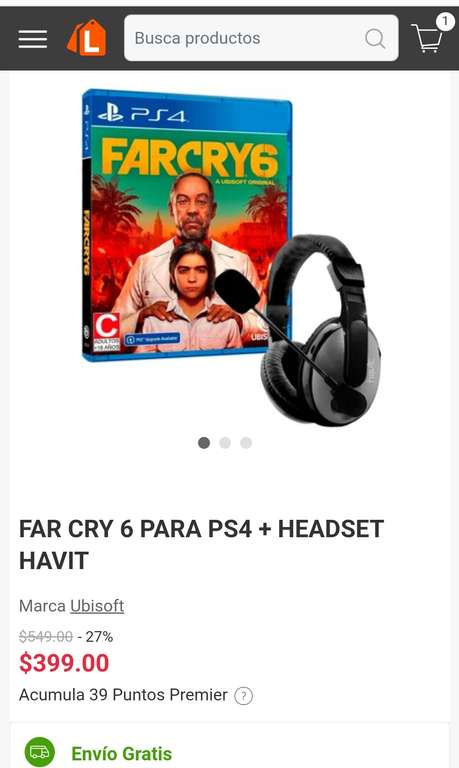 Linio: Far Cry 6 + Headset sencillon