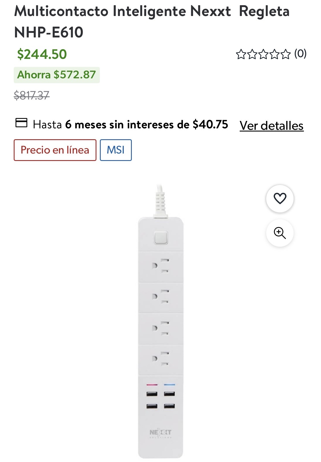 Sam's Club: Multicontactos Smart Wifi marca Nexxt