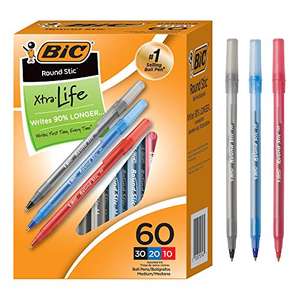 Amazon: BIC Bolígrafo, varios colores, paquete de 60