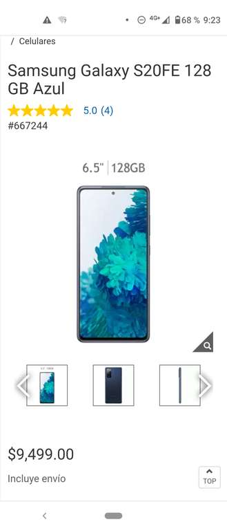 Costco Samsung Galaxy S20FE 128 GB Azul y PP