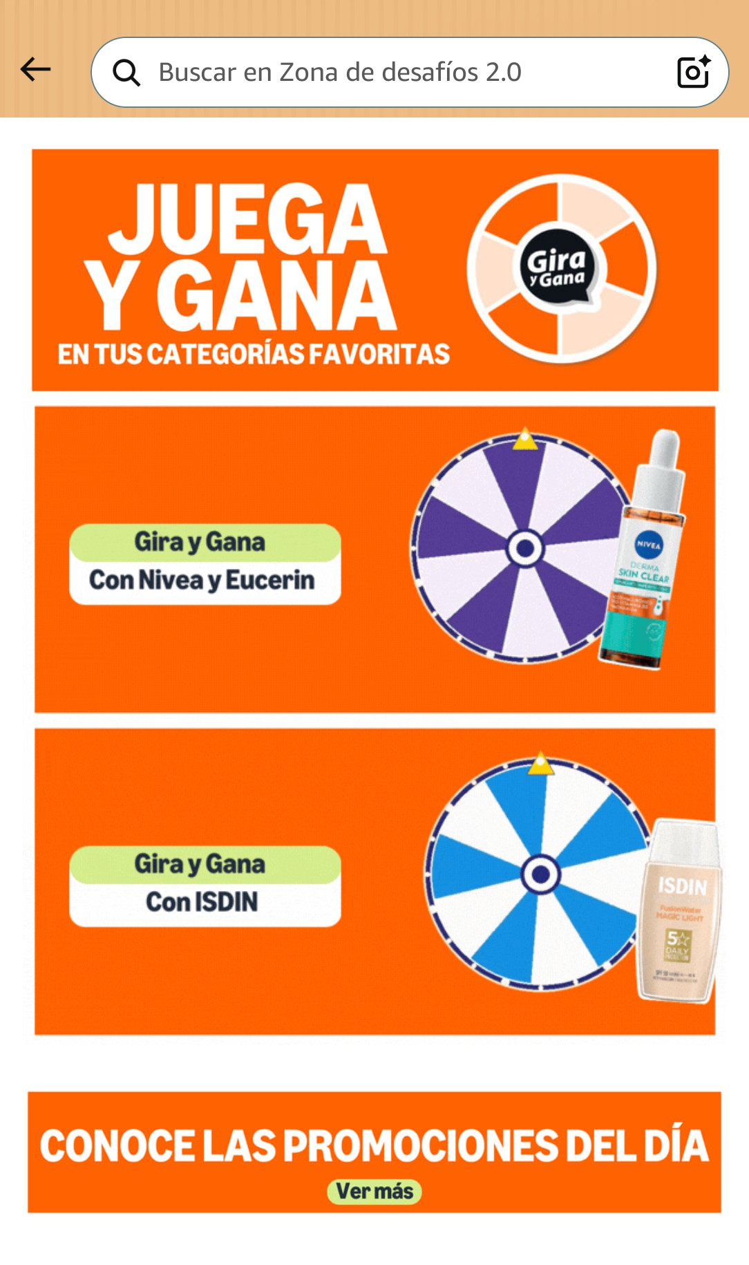Amazon: Gira y gana (Nivea y Eucerin, ISDIN) $300 max