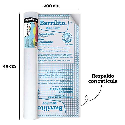 Amazon: Barrilito Forro Adherible Rollo, 45 cm x 20 m