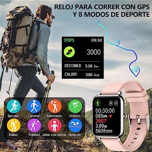Amazon: Salandens Smartwatch, Reloj Inteligente Mujer y Hombre Smartwatch Presion Arterial Monitor Pulser, Impermeable IP67,