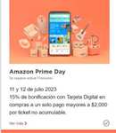 Banorte [Amazon Prime Day 2023]: 15% de bonificación compras 1 exhibición mayores a $2000 (11 y 12 de Julio)