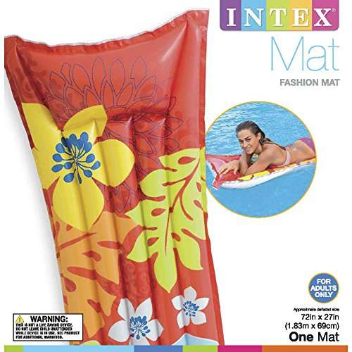 Amazon: Intex Tapete Inflable de Moda, 72 x 27 Pulgadas, 1 Paquete (los Colores Pueden Variar)