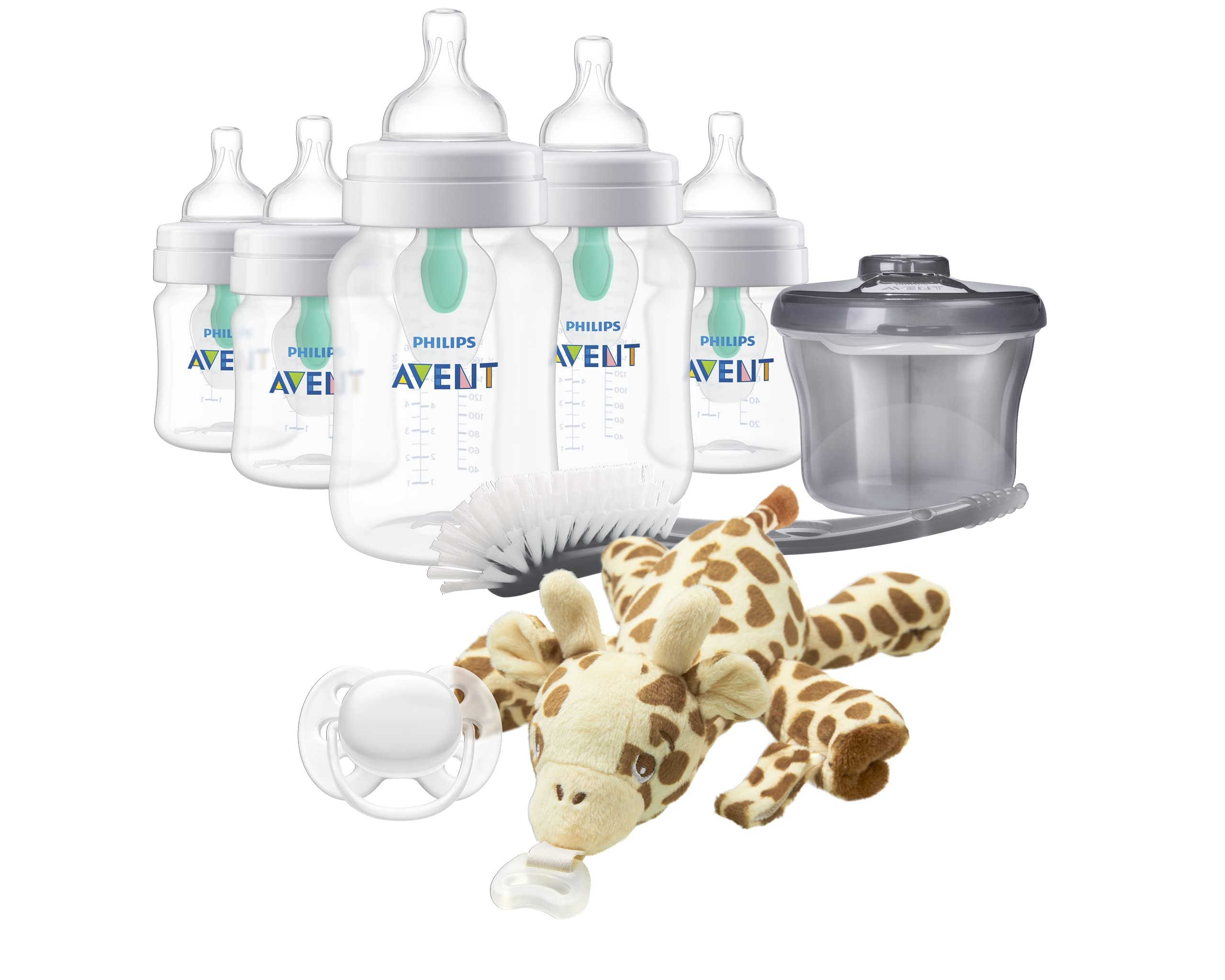 Amazon: Philips Avent Set de Regalo Anti-colic│Recién Nacido│4 oz/125 ml ● 9 oz/260 ml│0 m+│9 pzs