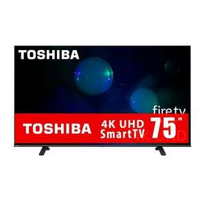 Bodega Aurrera: TV Toshiba 75 Pulgadas 4K Ultra HD Smart TV LED 75C350LU