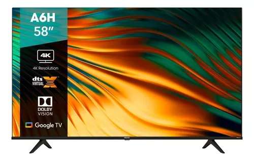 Mercado Libre: Smart Tv 58'' Hisense 58a6h Uhd 4k Vidaa Dolby Vision | Pagando con MasterCard
