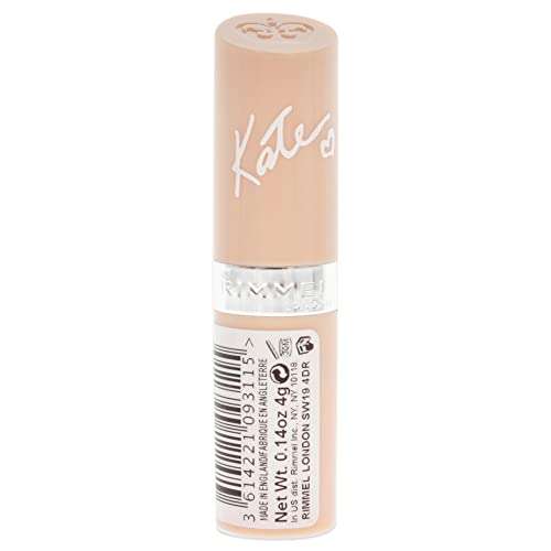 Amazon: Rimmel Durable Finish Lip Color Nude Collection, 45, 0.14 onzas líquidas- nudes selectos de Kate Moss- envío gratis prime