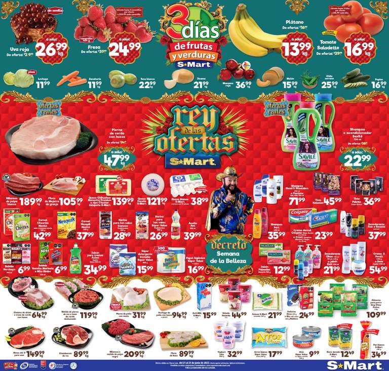S-Mart: 3 Días de Frutas y Verduras del Martes 21 al Jueves 23 de Junio