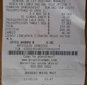 Bodega Aurrera: Leche santa clara 1.5L (2x $75) - Puebla