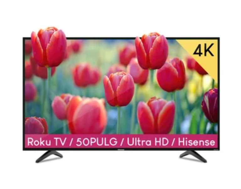 Linio: Pantalla Hisense 50 Led 4K UHD Smart TV Roku pagando con paypal y bbva