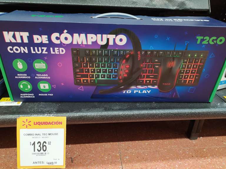Walmart: Kit de teclado, mouse y diadema "Gamer"