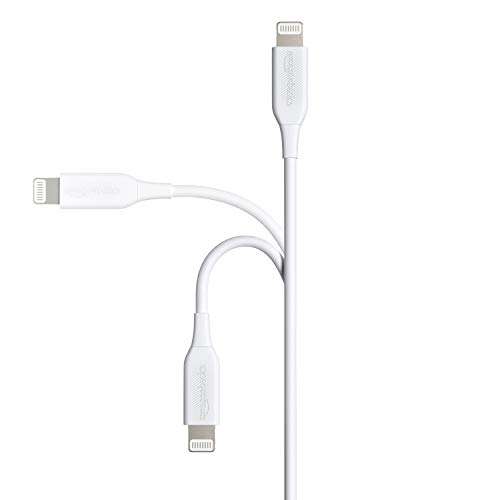Amazon: Amazon Basics - Cable USB lightning - certificación MFi - blanco 30cm