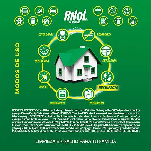 Amazon: Pinol El Original limpiador multiusos desinfectante pino 5.1 lt | Planea y Ahorra, envío gratis con Prime