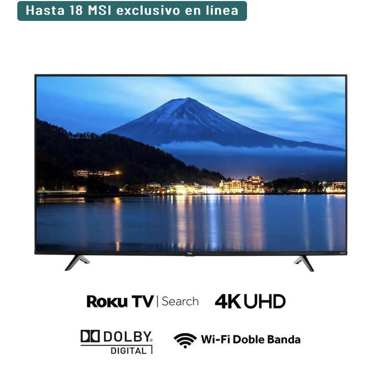 Soriana en línea - Pantalla TCL 50 Pulg 4K Smart Tv 50S443