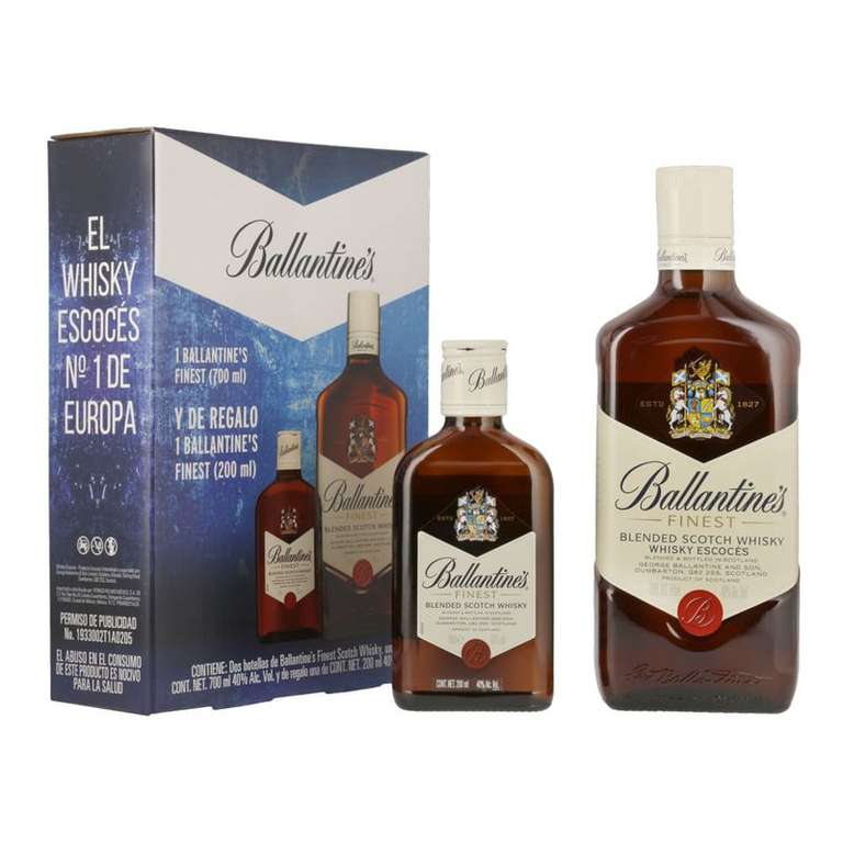 Bodegas Alianza : Whisky Ballantine's Finest de 700 ml. con botella de 200 ml.