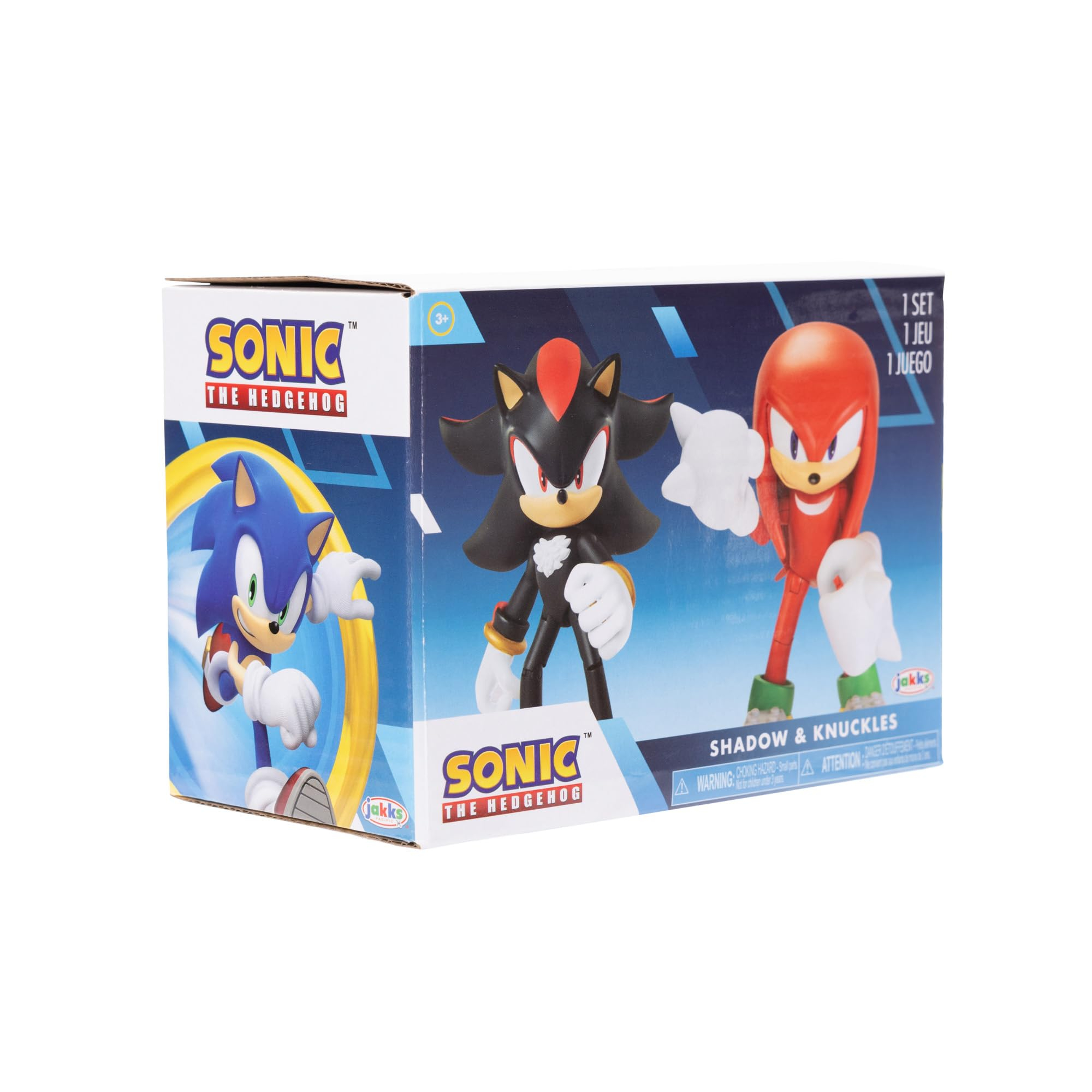 Amazon: Sonic The Hedgehog JAKKS Pacific Set de 2 Figuras de acción – Miden 4 Pulgadas – Incluye a Knuckles y Shadow – Licencia Oficial
