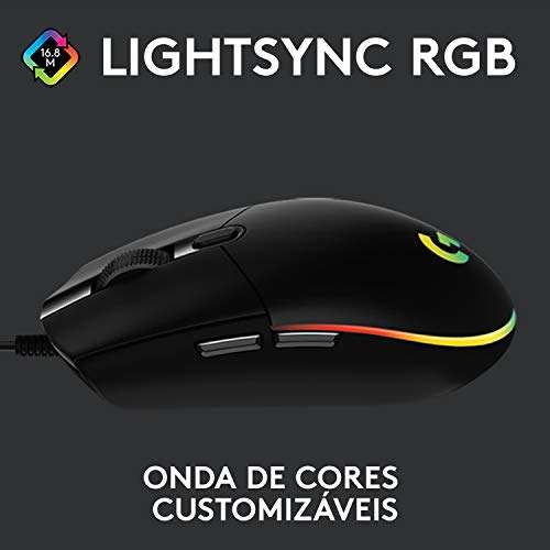 Amazon: Logitech G203 LIGHTSYNC Mouse Gaming con Iluminación RGB Personalizable, 6 Botones Programables