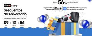 Samsung Store: Live Store 10% descuento (18 abril 7pm)