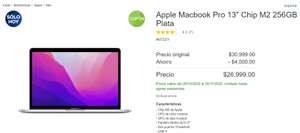 Costco: Apple Macbook Pro 13" Chip M2 256GB Plata (PayPal y 12 msi)