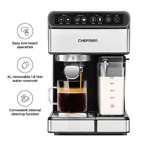 Amazon: Cafetera Chefman espresso, lattes | Cupón AMAZONBUEN22