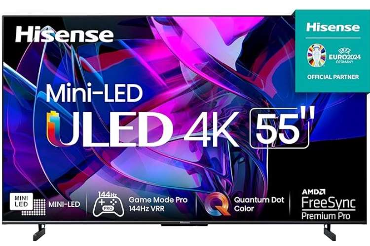 Amazon: Hisense ULED U7K 55" Mini-LED TV (2023), con 144Hz VRR, HDMI 2.1 (con Banorte $9899, con BBVA $10,449)