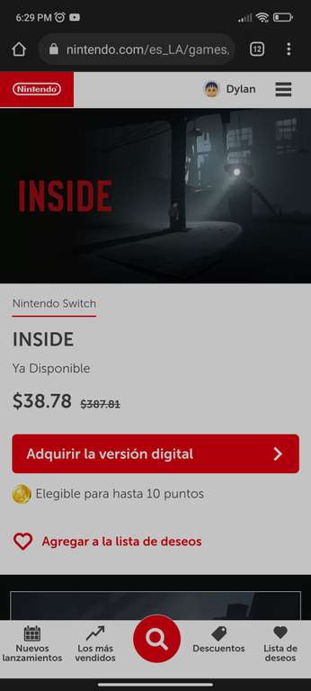 Inside (de los creadores de limbo) - Nintendo switch eShop