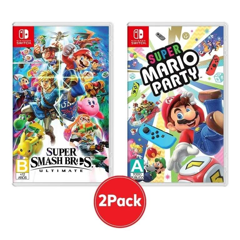 Walmart: Nintendo Switch Lite Animal Crossing Edition + Bundle Smash Bros y Super  Mario Party 