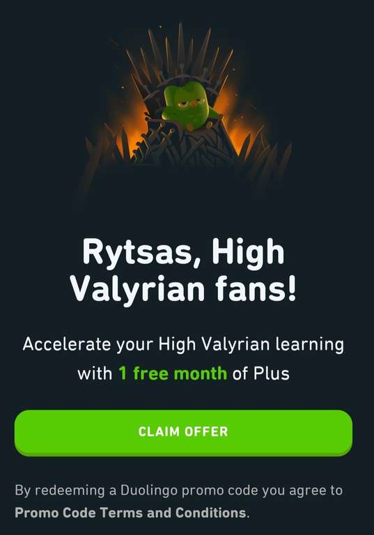 Duolingo super gratis por un mes