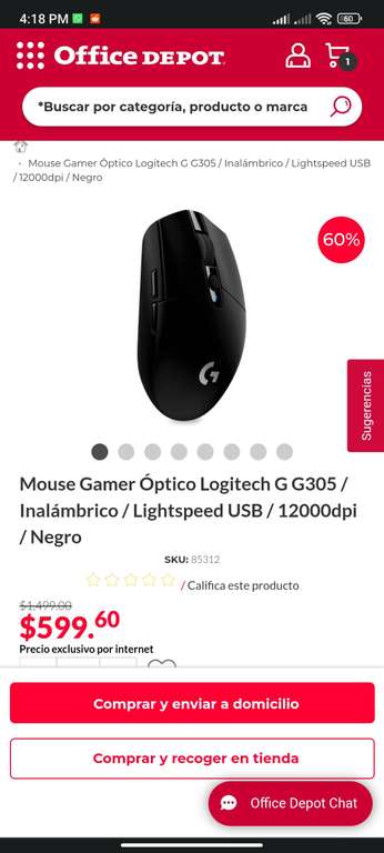 Office Depot: Mouse Logitech G305