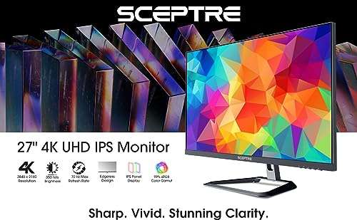 Amazon: Sceptre Monitor UHD 4K IPS 27 "