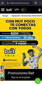 BAIT: Spotify Premium 4 Meses Gratis (Al Recargar $200)