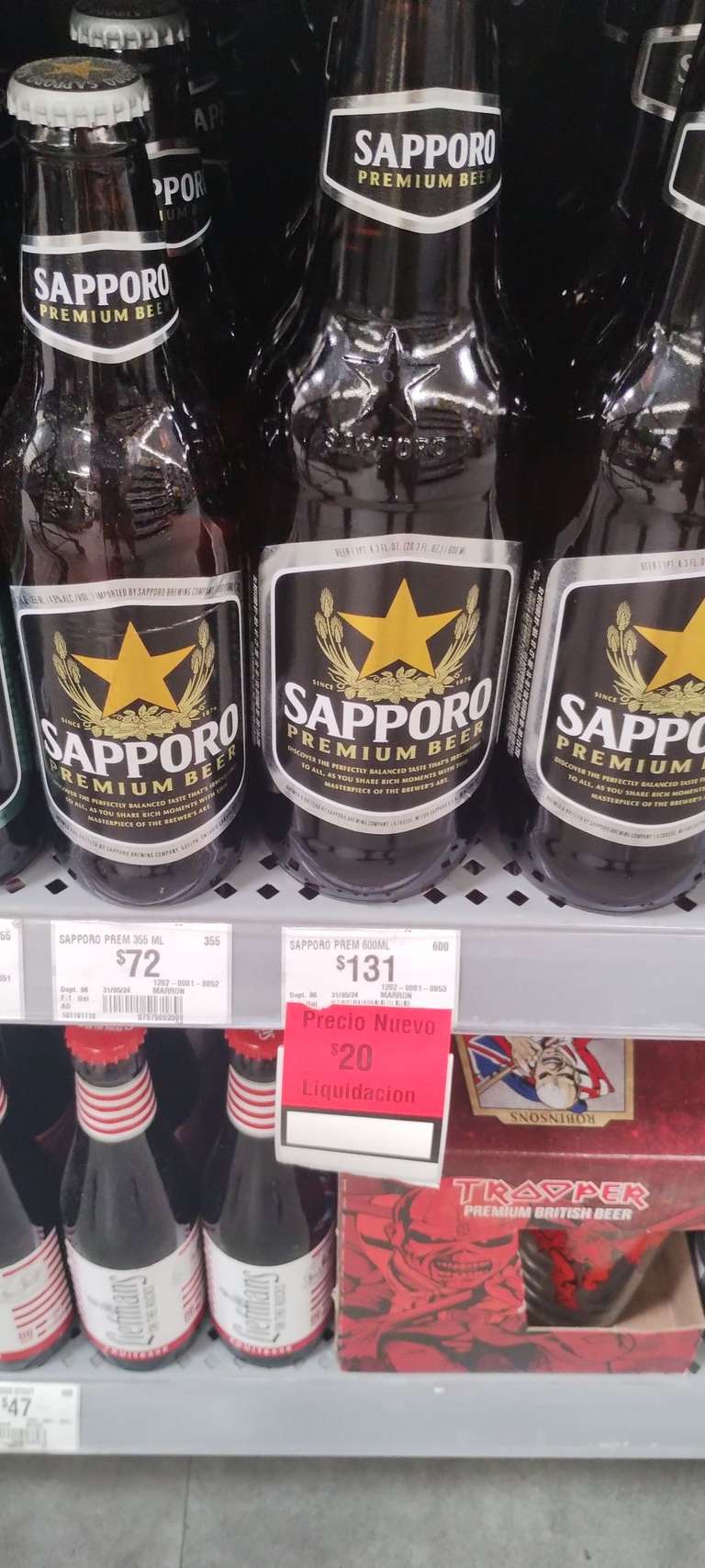 Walmart Express Cerveza Sapporo 600 ml - Irapuato