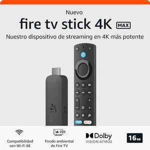 Amazon: Fire TV Stick 4K Max, compatible con Wi-Fi 6E, fondo ambiental