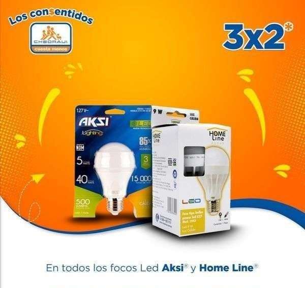 Chedraui: 3 x 2 en todos los focos LED marca Aksi y Home Line -  promodescuentos.com